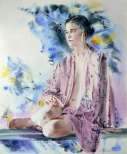 Fille-en-kimono-roseGirl-in-pink-kimono-70x50